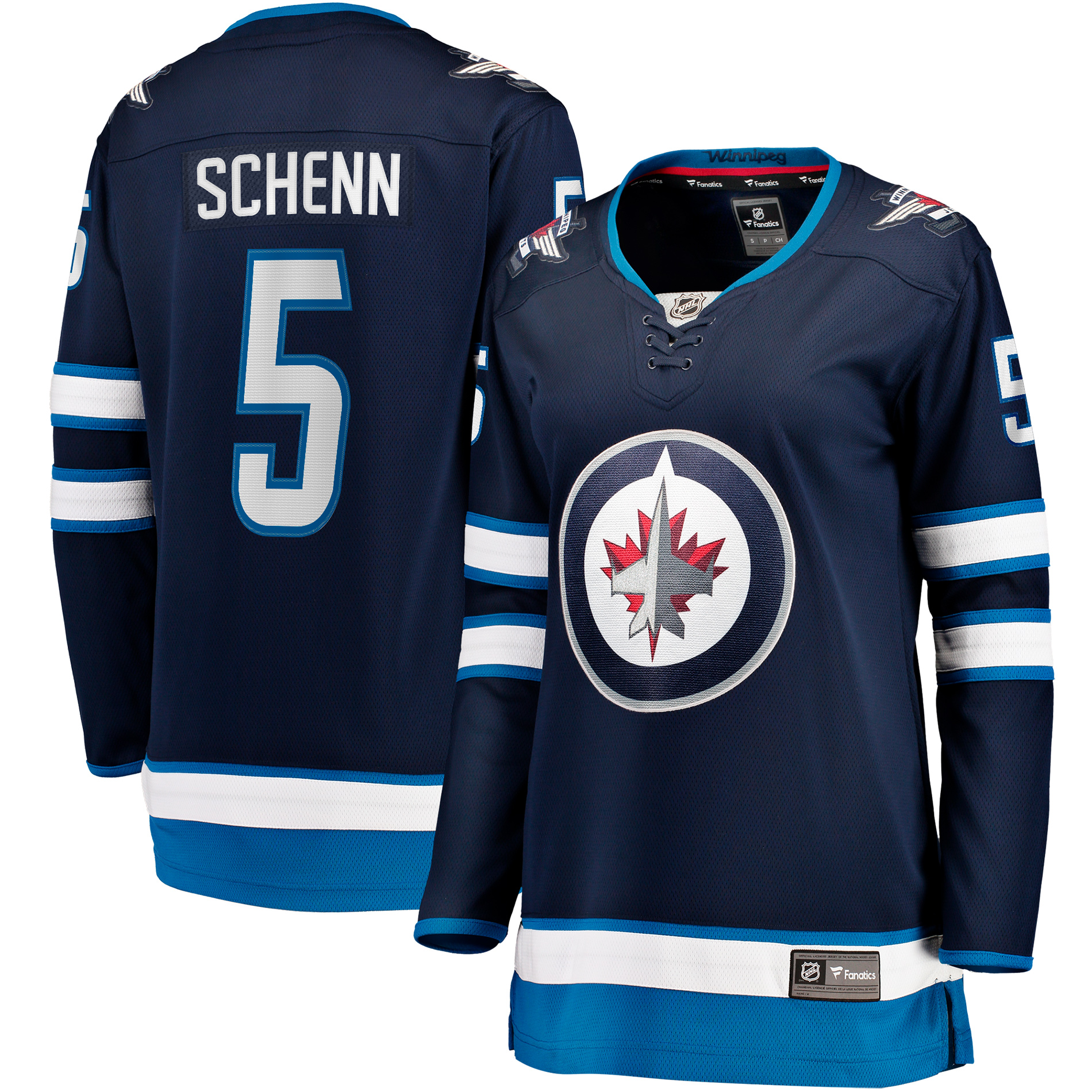 Women's Fanatics Luke Schenn Navy Winnipeg Jets Home Breakaway Player Jersey